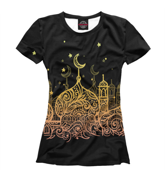 Женская футболка с изображением Ислам цвета Белый