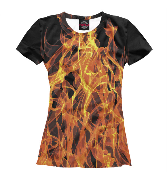 Женская футболка с изображением Flame цвета Белый