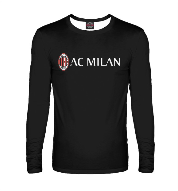 Мужской лонгслив с изображением AC Milan цвета Белый