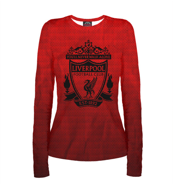 Женский лонгслив с изображением Liverpool / Ливерпуль цвета Белый