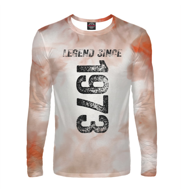 Мужской лонгслив с изображением Legend Since 1973 цвета Белый