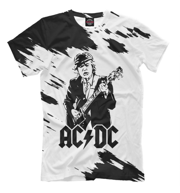 Футболка для мальчиков с изображением AC/DC цвета Белый