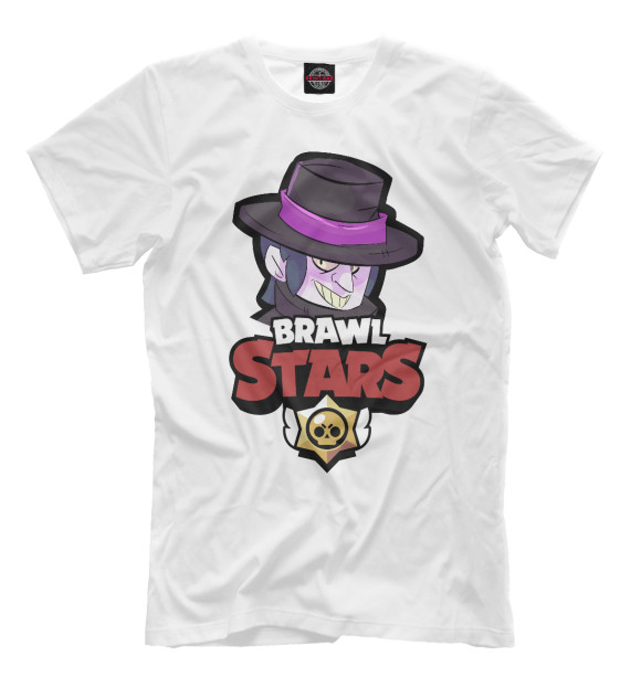 Мужская футболка с изображением Brawl Stars Mortis цвета Белый