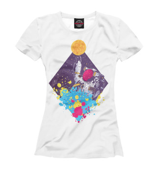 Женская футболка Абстрактный астронавт