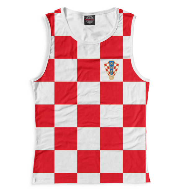 Майка для девочки с изображением Сборная Хорватии цвета Белый