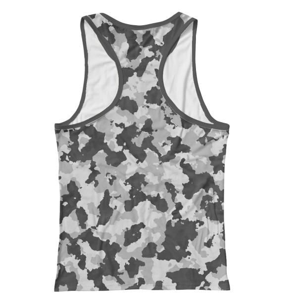 Женская майка-борцовка с притом Камуфляж светло-серый цвета Белый Женская майка-борцовка с изображением Камуфляж светло-серый цвета Белый