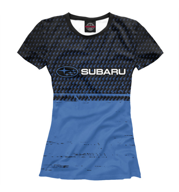 Женская футболка с изображением Subaru / Субару цвета Белый
