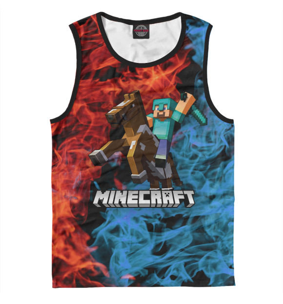 Майка для мальчика с изображением МАЙНКРАФТ MINECRAFT цвета Белый