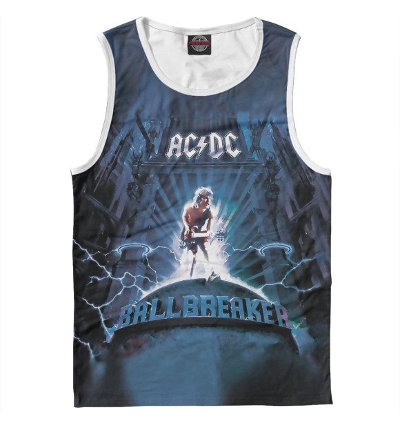 Майка для мальчика с изображением AC/DC цвета Белый