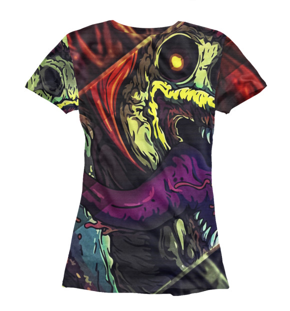 Футболка для девочек с изображением Hyper Beast цвета Белый