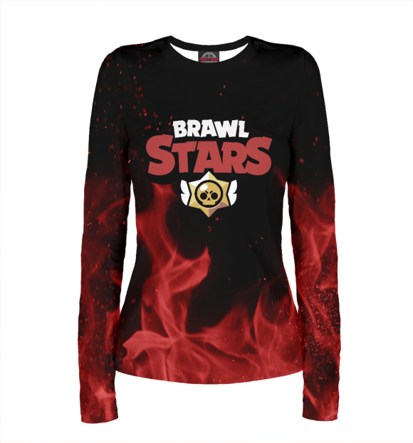 Женский лонгслив с изображением Brawl Stars цвета Белый