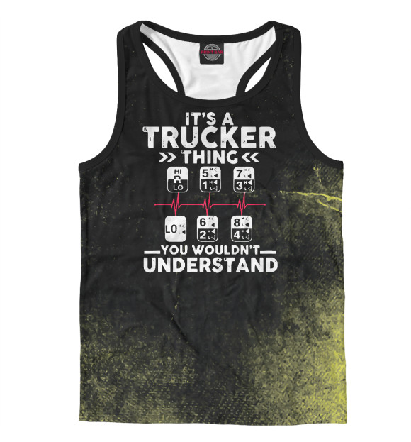 Мужская майка-борцовка с изображением Its A Trucker It's a trucke цвета Белый