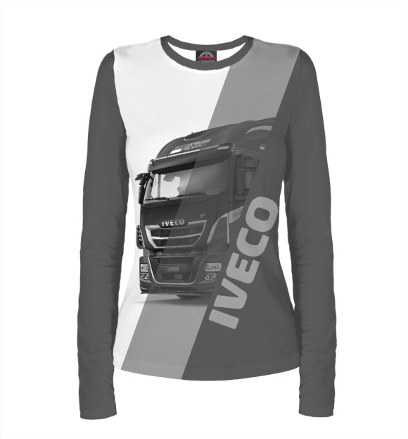 Женский лонгслив с изображением IVECO цвета Белый