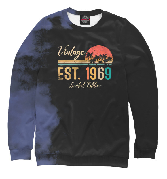Свитшот для мальчиков с изображением Vintage Est. 1969 цвета Белый