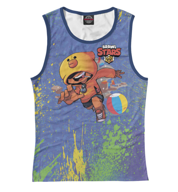 Женская майка с изображением Brawl stars цвета Белый