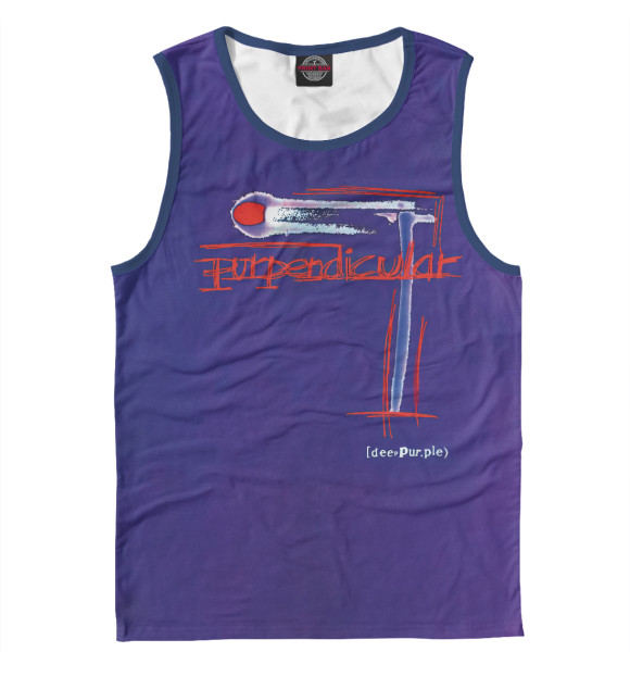 Майка для мальчика с притом Deep Purple цвета Белый Майка для мальчика с изображением Deep Purple цвета Белый