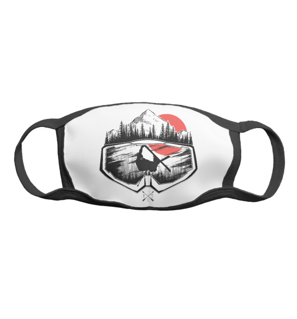 Маска тканевая с притом Ski цвета Белый Маска тканевая с изображением Ski цвета Белый