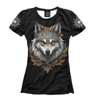 Женская футболка Волк - помни свои корни