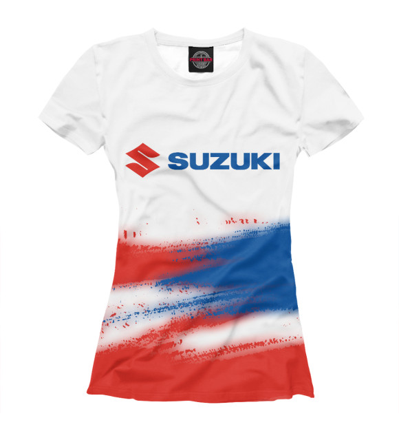 Женская футболка с изображением Suzuki / Сузуки цвета Белый