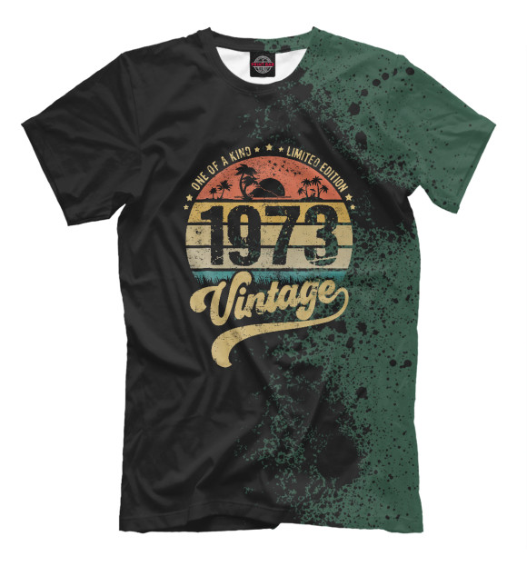 Футболка для мальчиков с изображением Retro Vintage 1973 цвета Белый