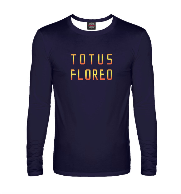 Мужской лонгслив с изображением Totus Floreo цвета Белый
