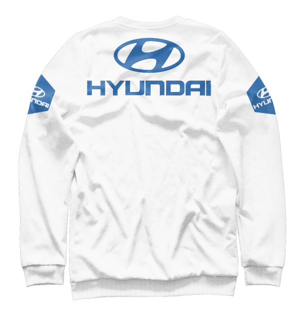 Женский свитшот с изображением Hyundai цвета Белый