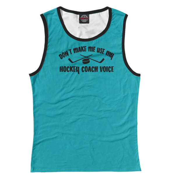 Майка для девочки с изображением Hockey Coach цвета Белый