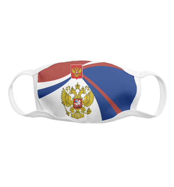 Маска тканевая с изображением Цвета флага РФ цвета Белый