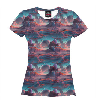 Женская футболка Фэнтези пейзаж