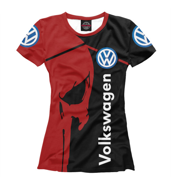 Женская футболка с изображением Volkswagen цвета Белый
