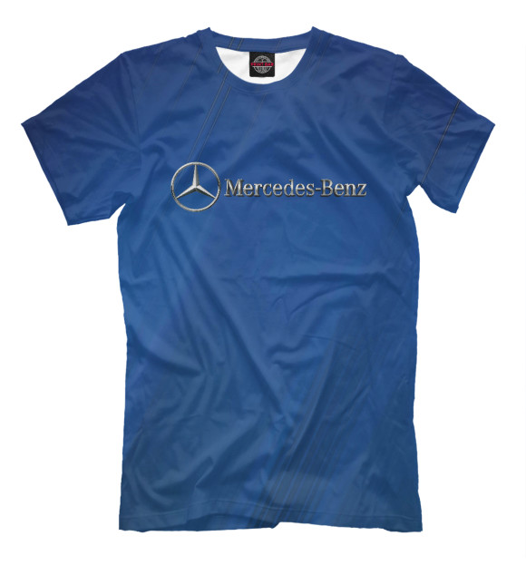 Мужская футболка с изображением Mercedes Benz цвета Белый