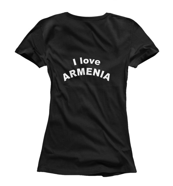 Женская футболка с изображением Armenia цвета Белый