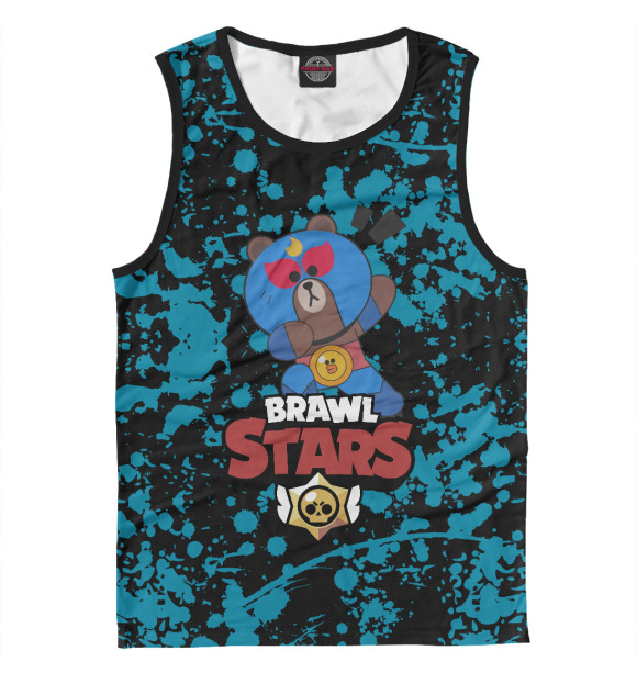Мужская майка с изображением Brawl Stars цвета Белый