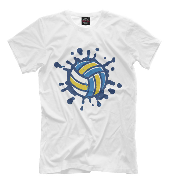 Футболка для мальчиков с изображением Volleyball Splash цвета Белый