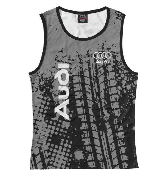 Майка для девочки с изображением Audi цвета Белый