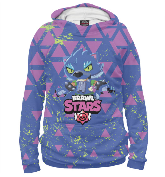 Мужское худи с изображением Brawl Stars цвета Белый