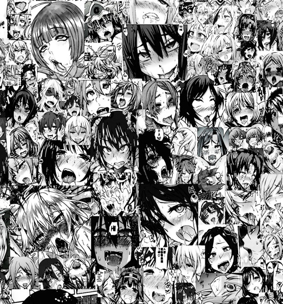 Футболка для девочек с изображением Ahegao | Ахэгао цвета Белый