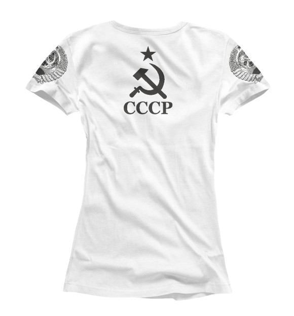 Футболка для девочек с изображением СССР цвета Белый