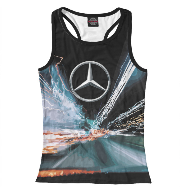 Женская майка-борцовка с изображением Night цвета Белый