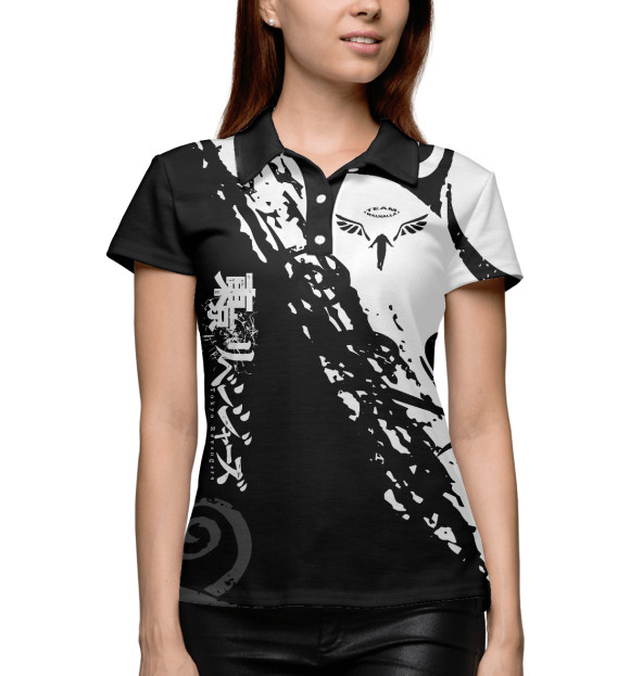 Женское поло с изображением Токийские мстители цвета Белый