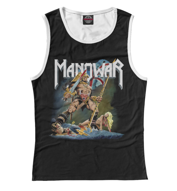 Майка для девочки с изображением Manowar цвета Белый