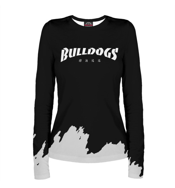 Женский лонгслив с изображением Bulldogs Skater цвета Белый