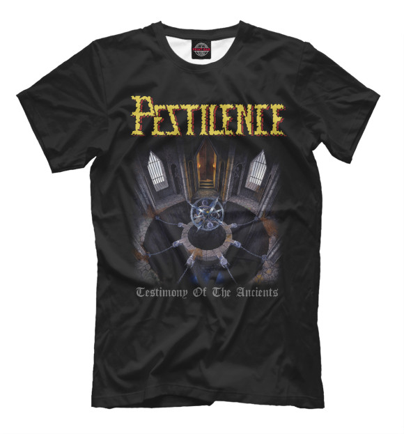 Мужская футболка с изображением Pestilence цвета Белый