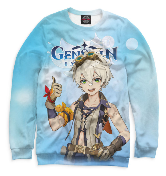 Мужской свитшот с изображением Беннет, Bennett цвета Белый