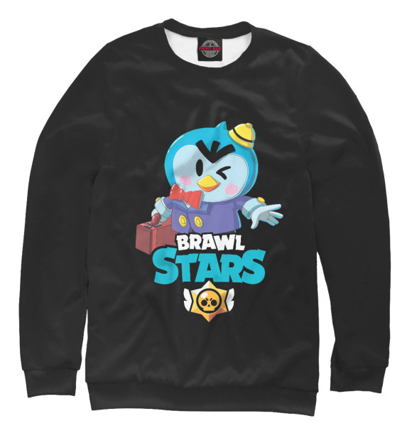 Свитшот для девочек с изображением Brawl Stars MR.R цвета Белый