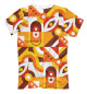 Мужская футболка Pattern - retro orange