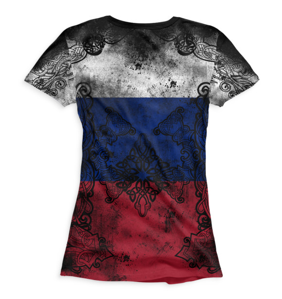 Женская футболка с изображением Герб цвета Белый