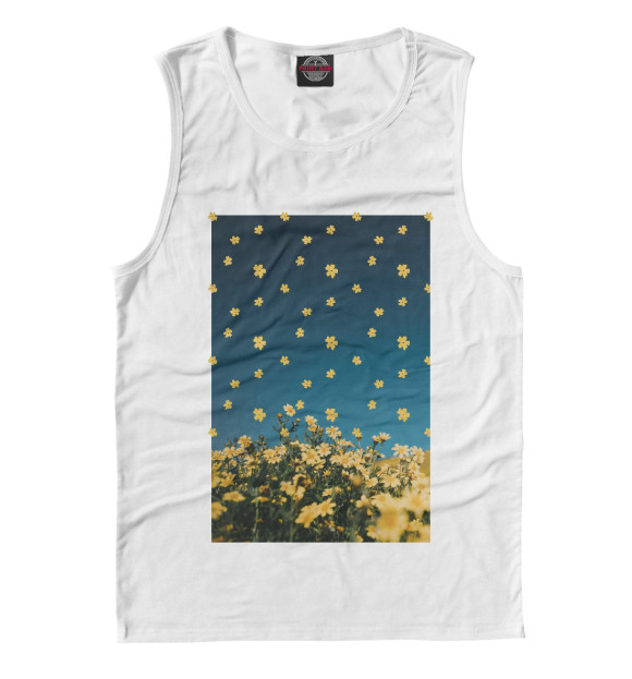 Майка для мальчика с изображением Желтые цветы цвета Белый