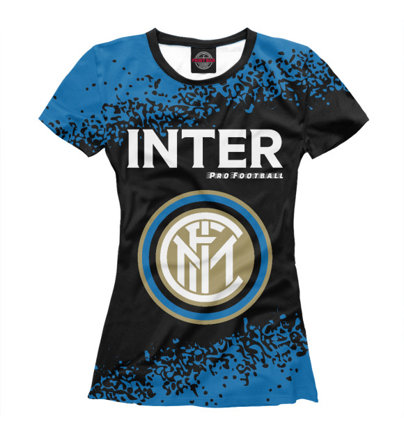 Женская футболка с изображением Inter | Pro Football цвета Белый