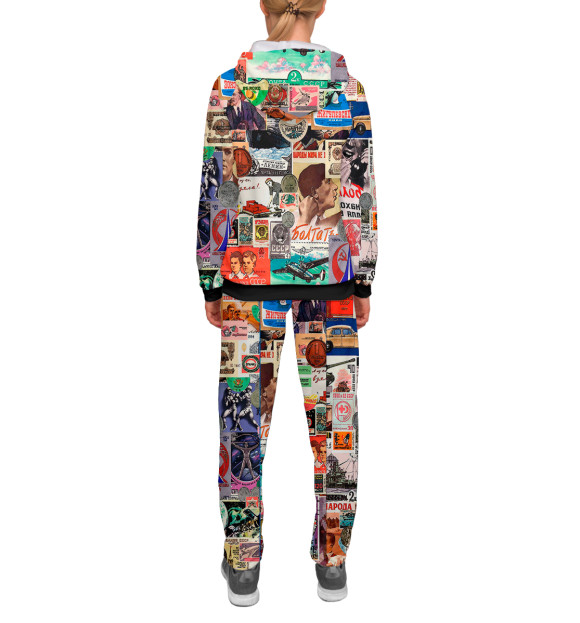 Женский спортивный костюм с изображением СССР цвета Белый